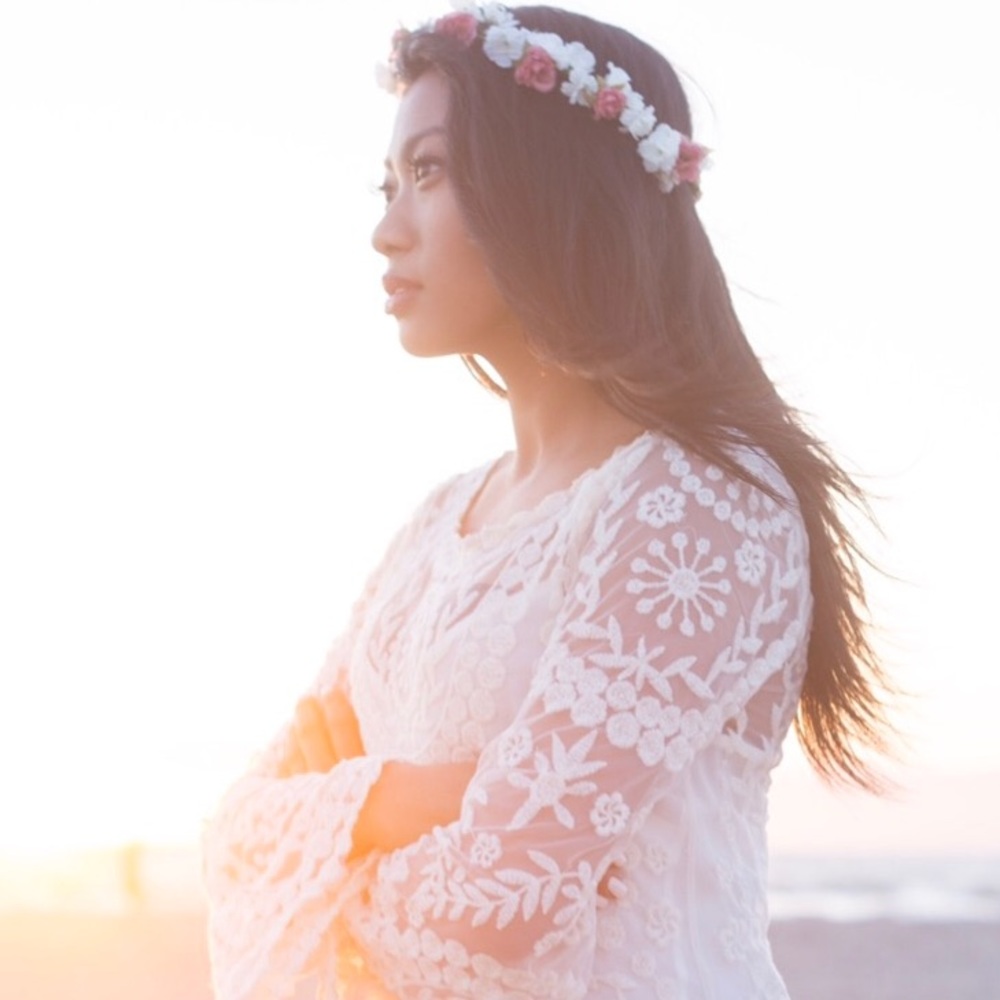 Cream Bell Sleeve Dress